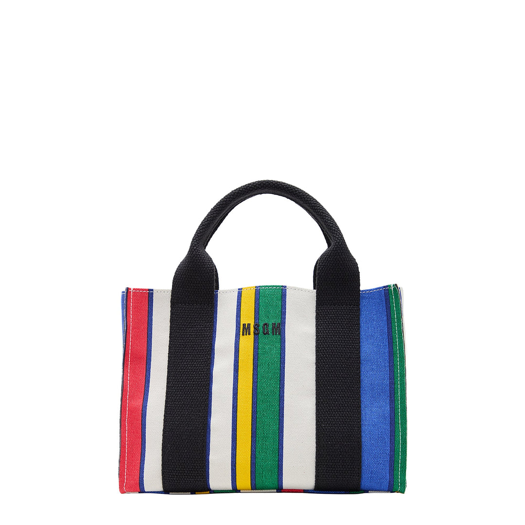 Stripe Canvas Small Shopping Tote