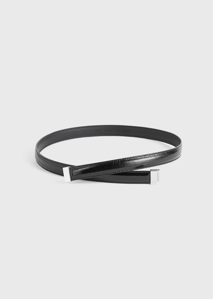 Slide Clasp Naplack Leather Belt