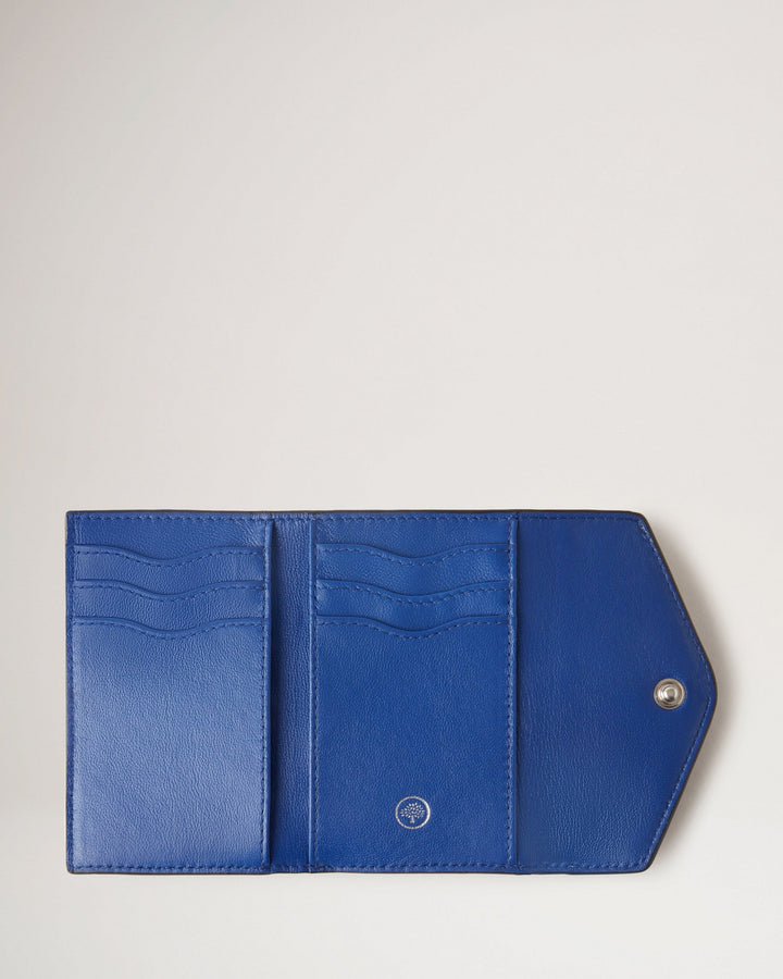 Folded Multi-Card Wallet Pale Grey Micro Classic Grain