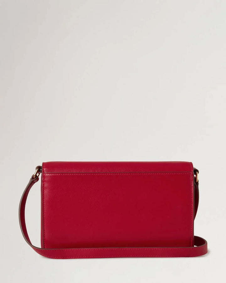 Lana Wallet On Strap Scarlet Red High Gloss Leather