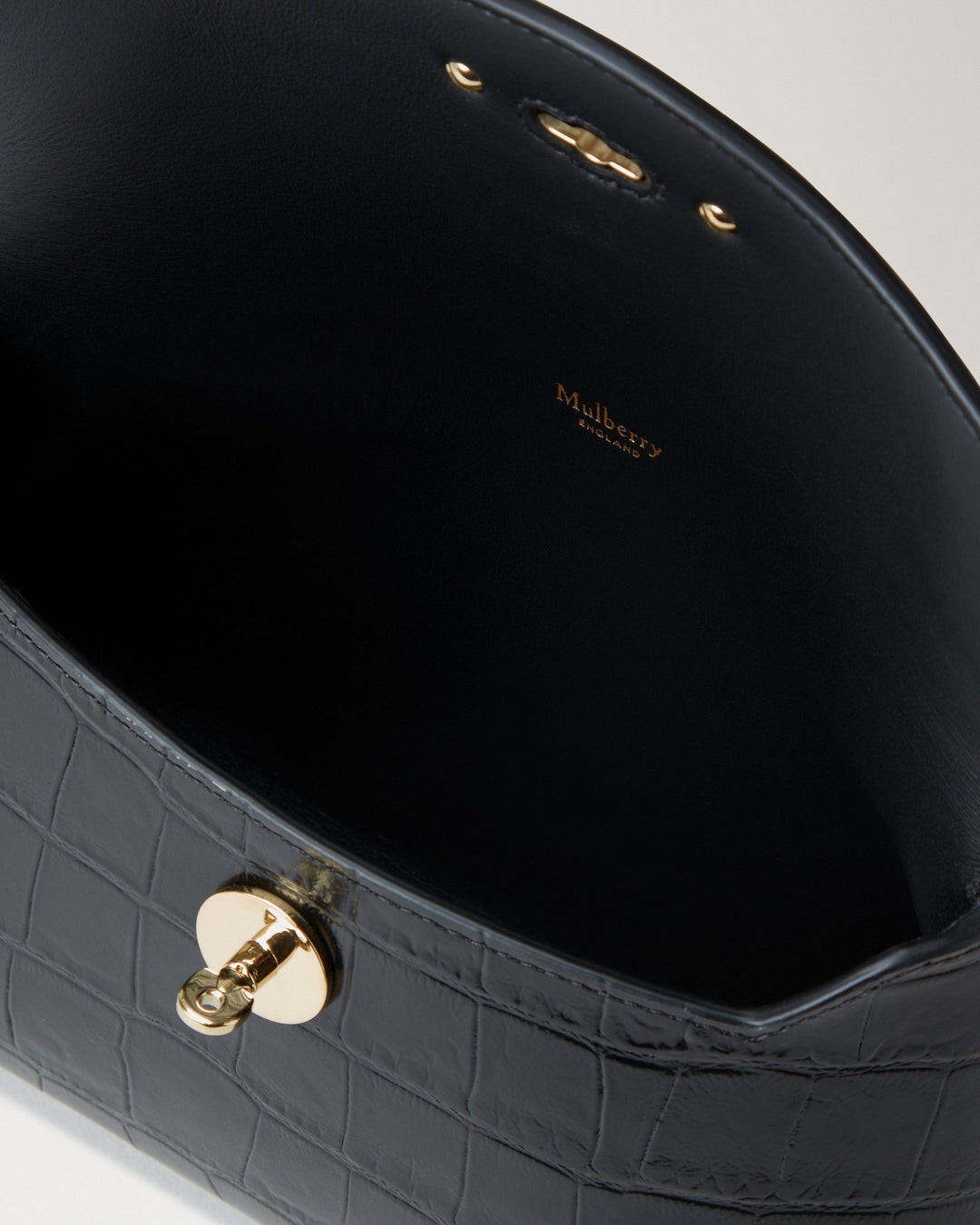 Darley Cosmetic Pouch Black Shiny Small Croc