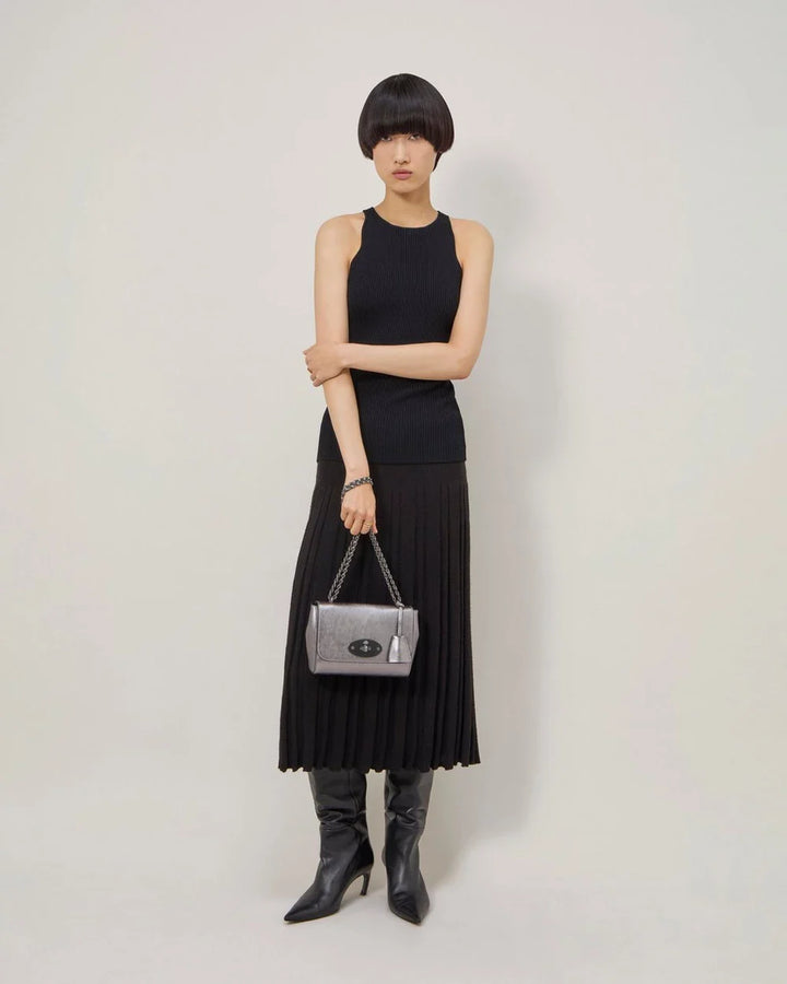 Lily Pewter Metallic Calf Nappa