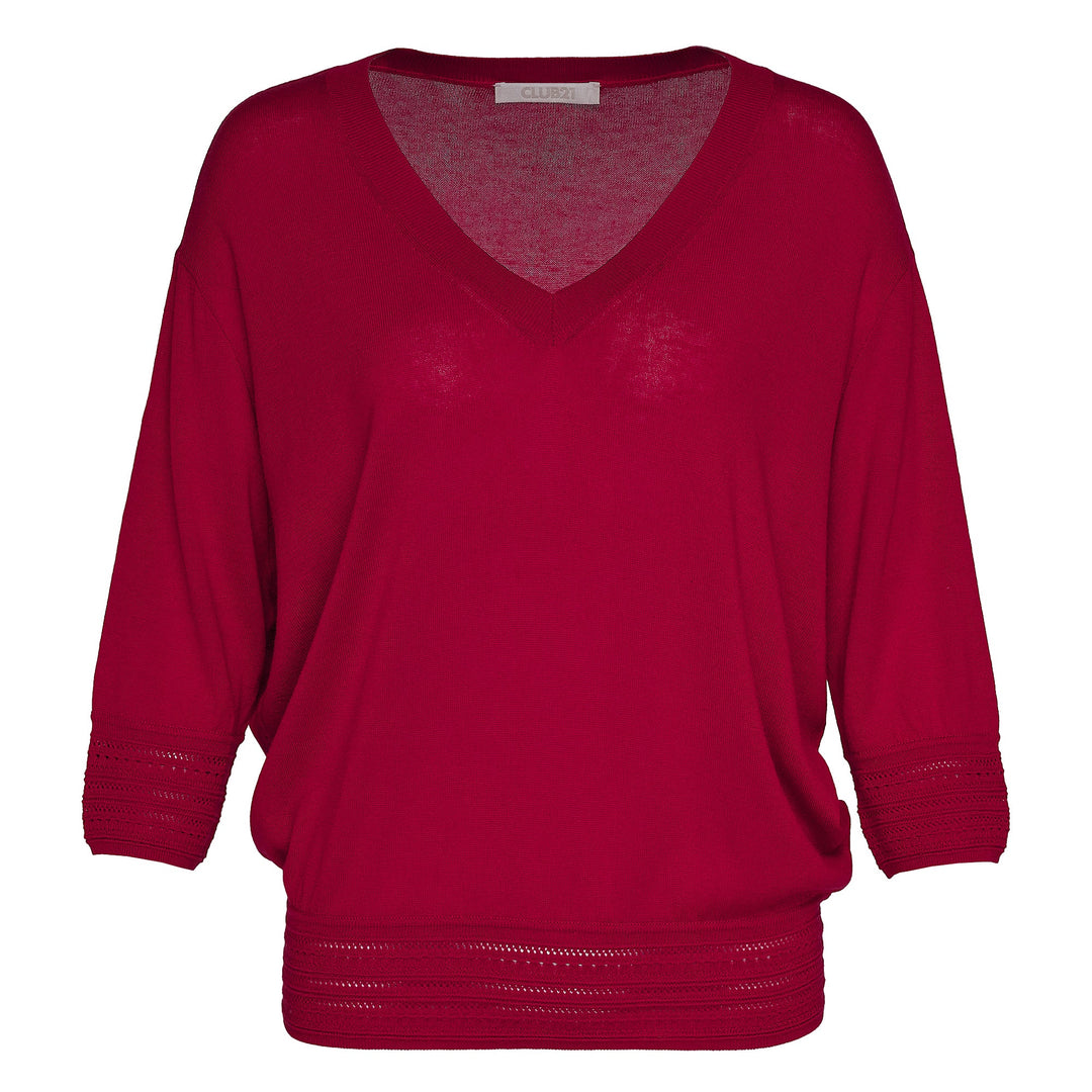 Silk Cashmere Slouchy V-Neck Sweater
