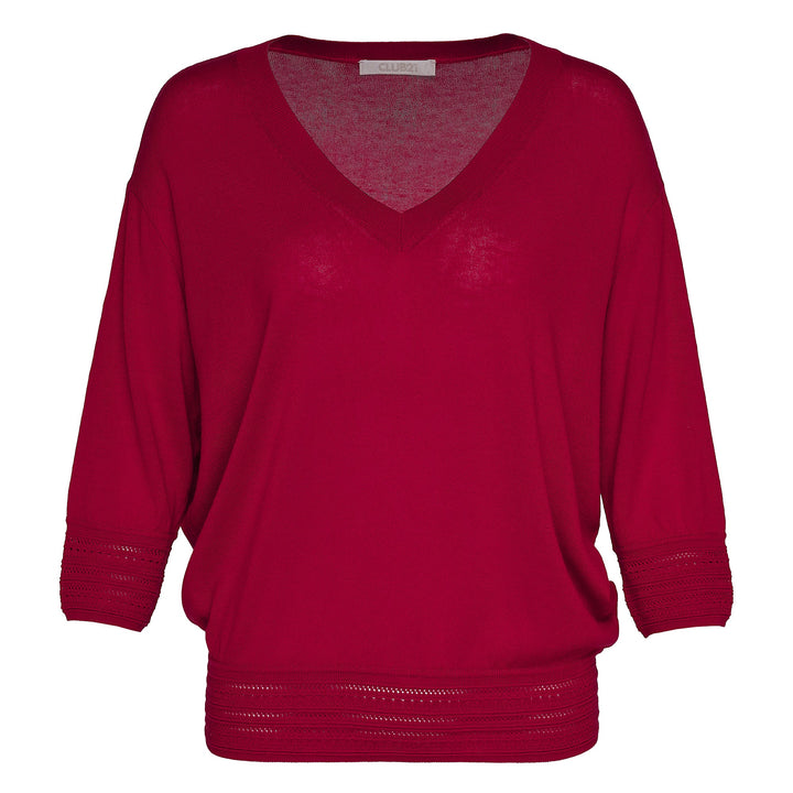Silk Cashmere Slouchy V-Neck Sweater