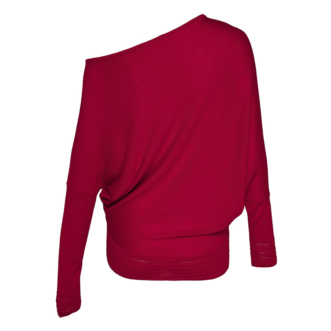 Silk Cashmere Slouchy Off-Shoulder Sweater