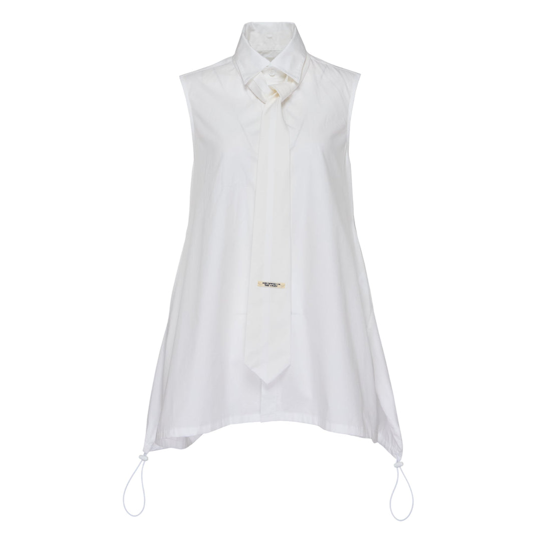 Sleeveless Tie Blouse