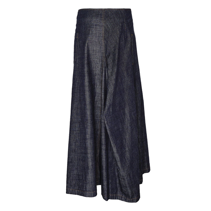 Panel Tucked Flare Skirt