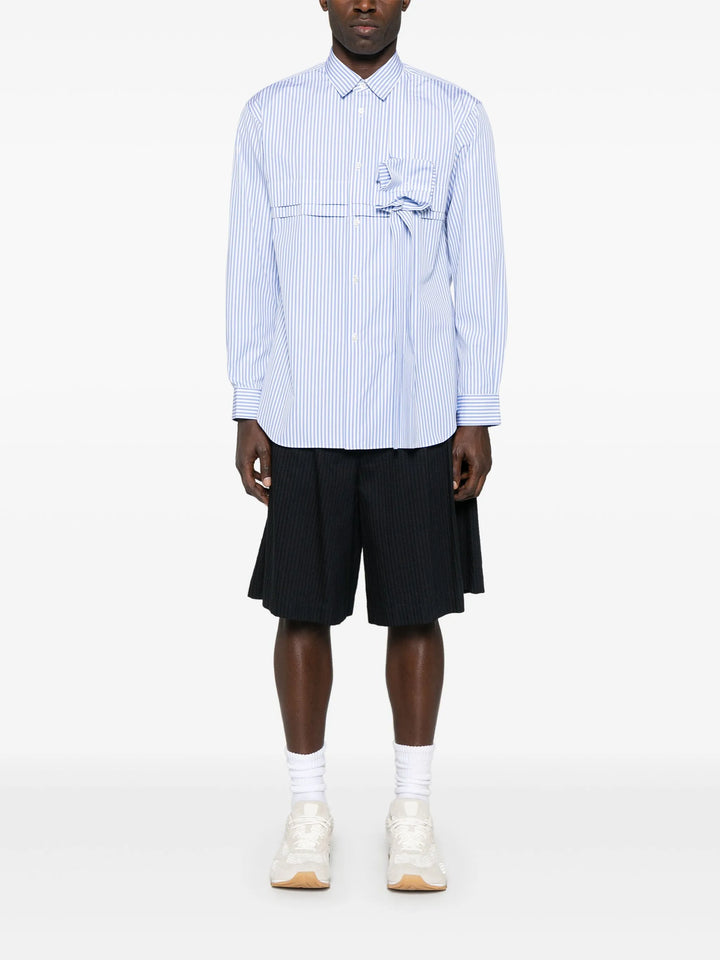 Yarn Dyed Cotton Stripe Poplin Shirt