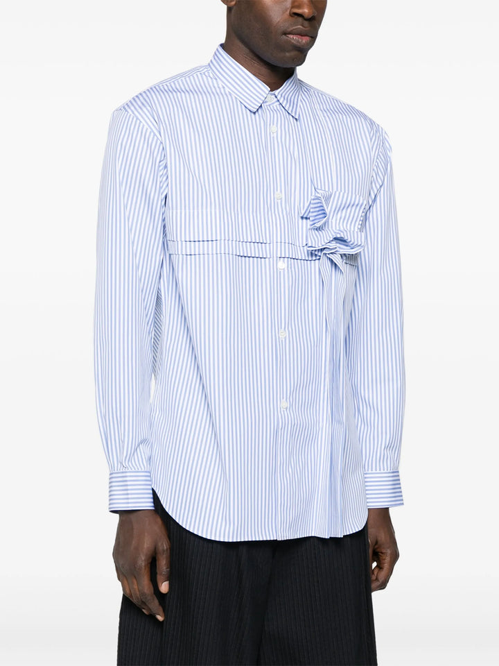 Yarn Dyed Cotton Stripe Poplin Shirt