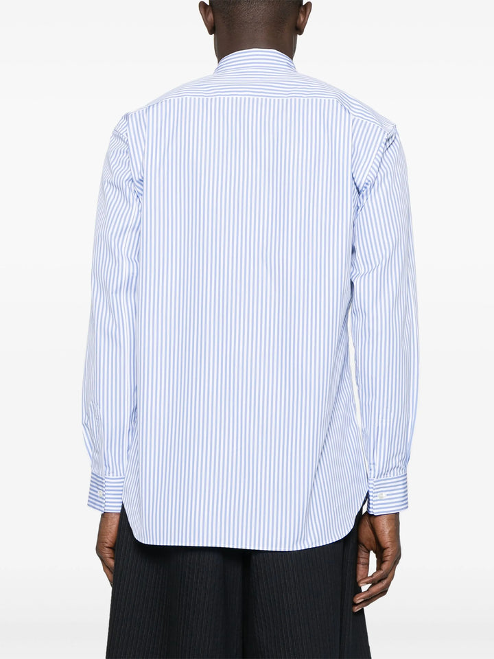 Yarn Dyed Cotton Stripe Poplin Shirt