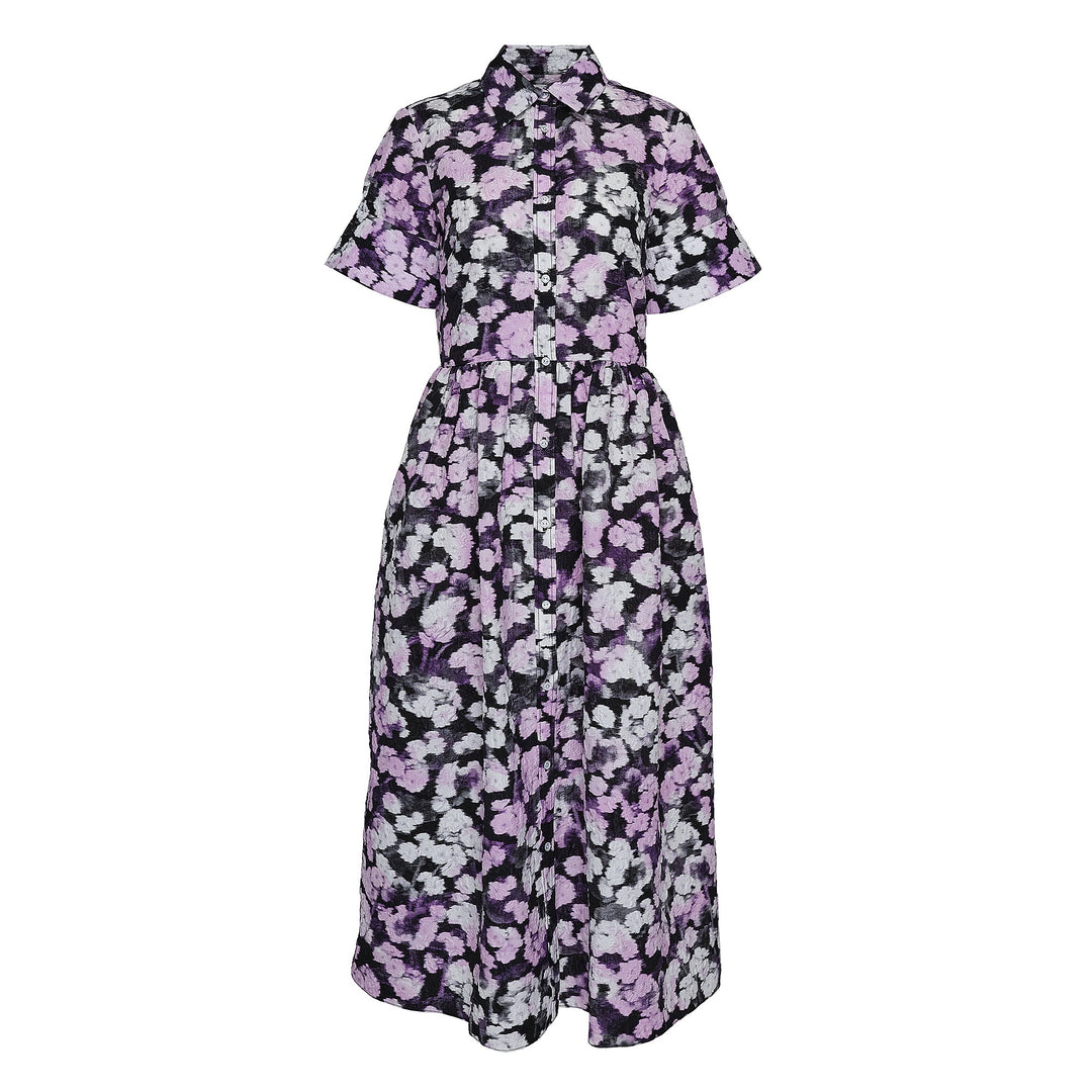 Short Sleeve Midi Shirt Dress