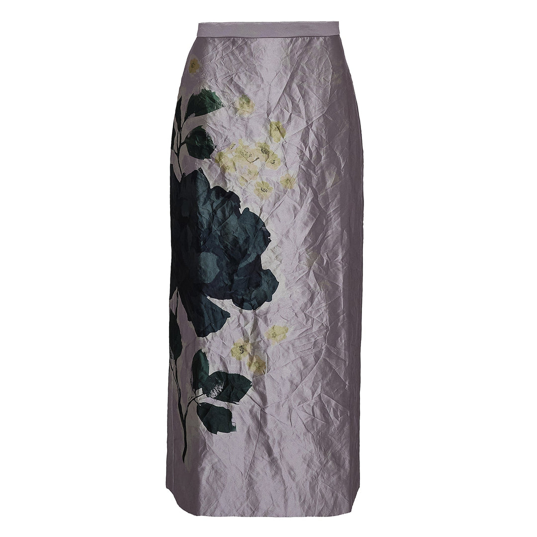 Pencil Midi Skirt Textured