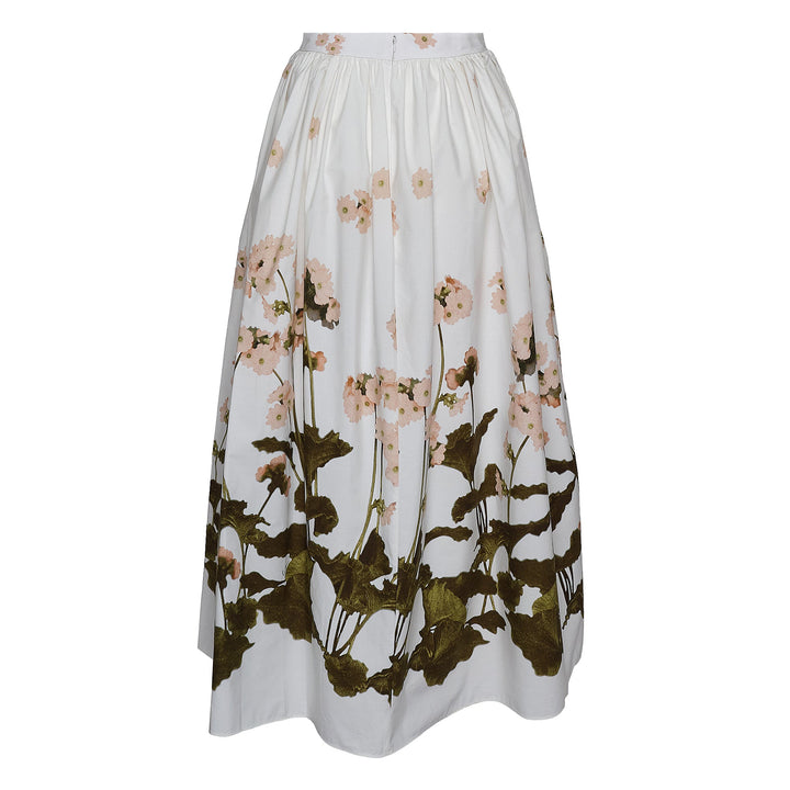 Gathered Midi Skirt Heavy Cotton