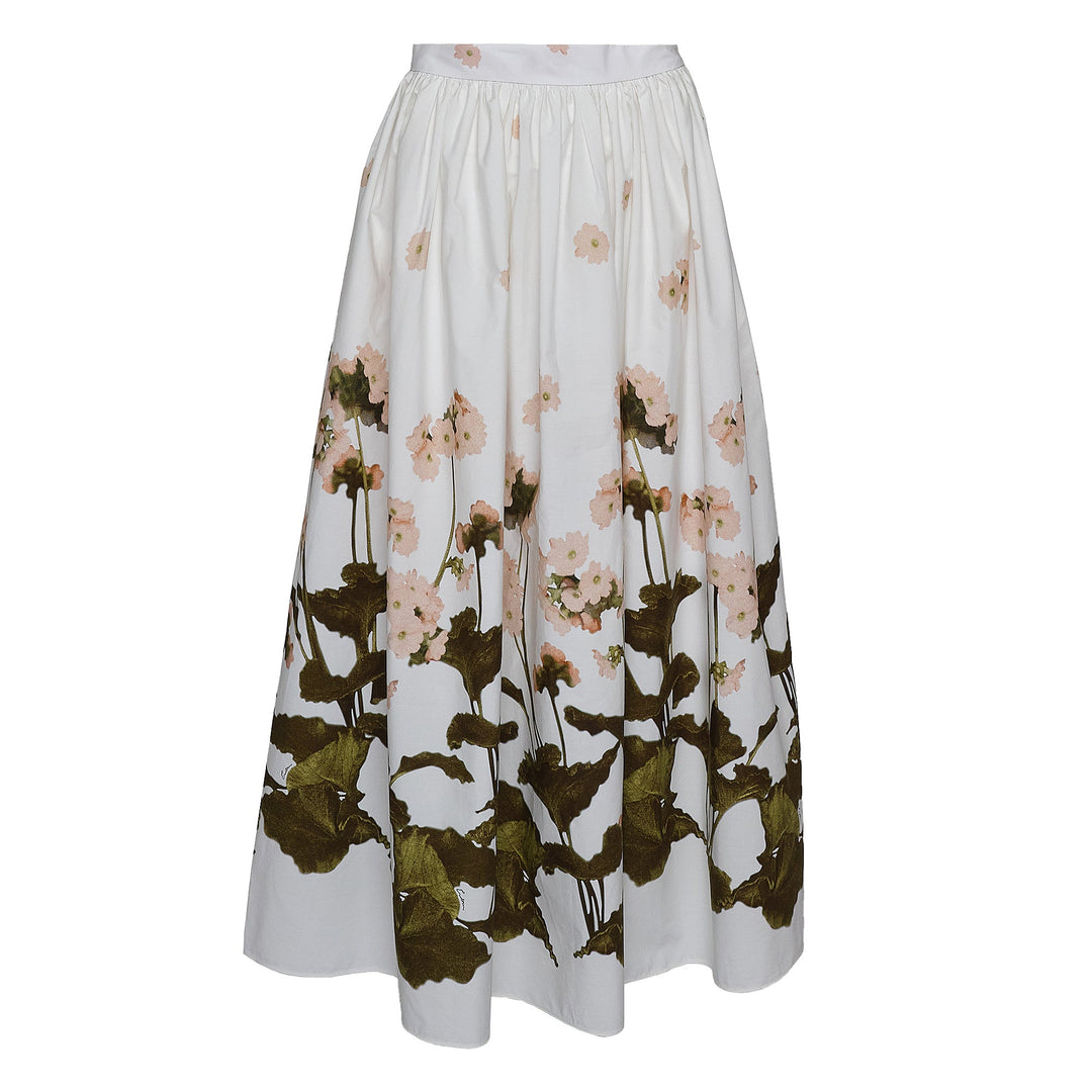 Gathered Midi Skirt Heavy Cotton