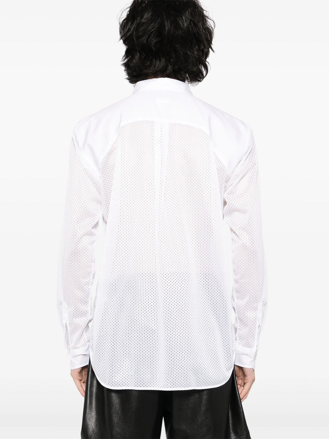 Cotton Broad X Polyester Mesh Shirt