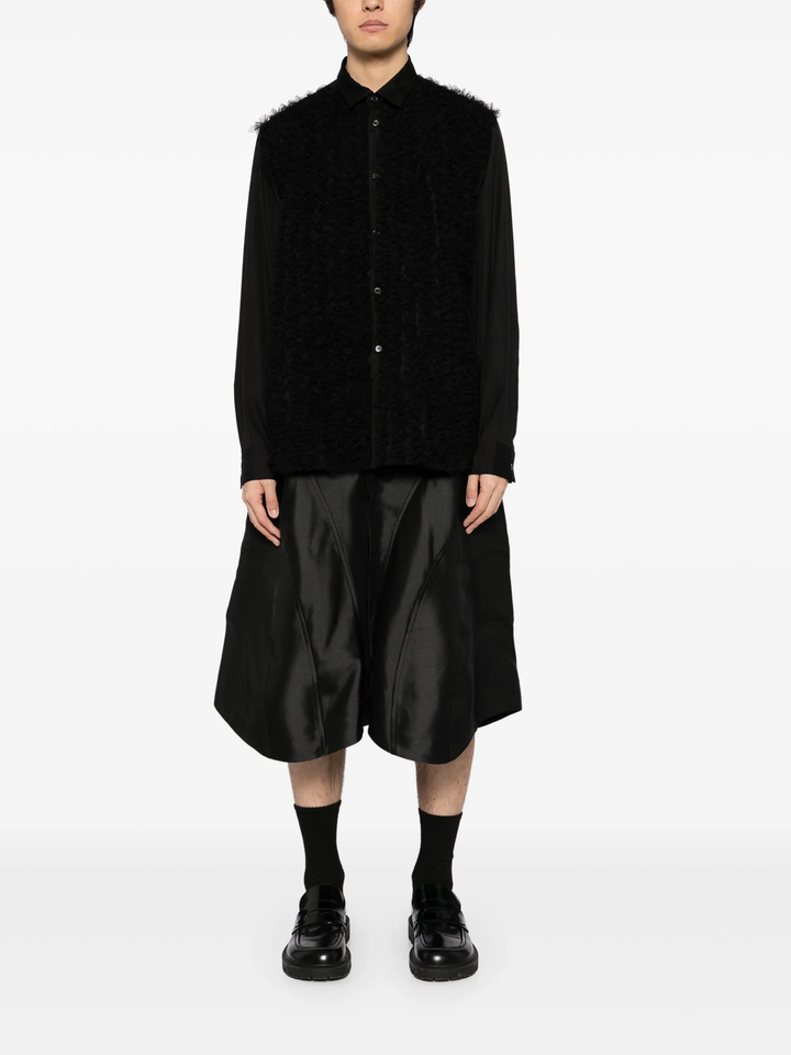 Cotton Broad X Nylon Tulle Shirt