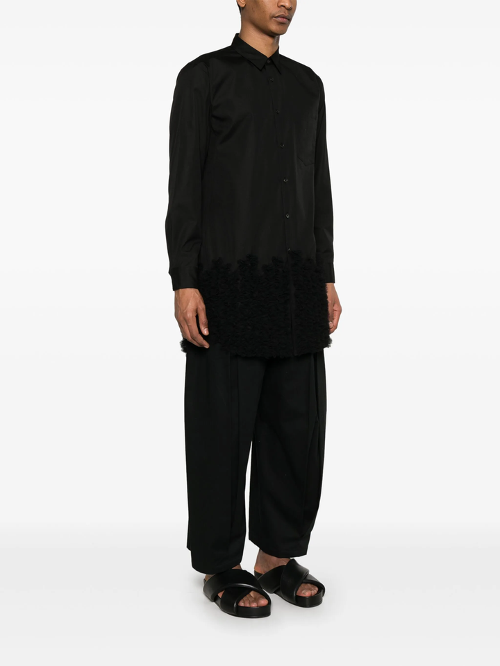 Cotton Broad X Nylon Tulle Shirt