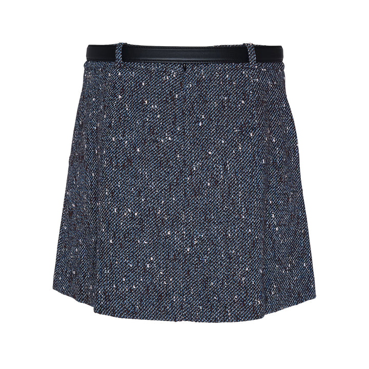 Blue Boucle Mini Skirt