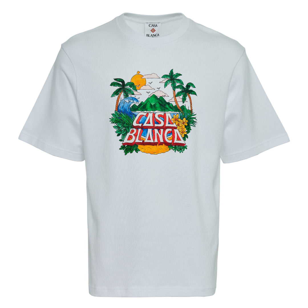 Casa Beach Wave Printed Oversized Shirt