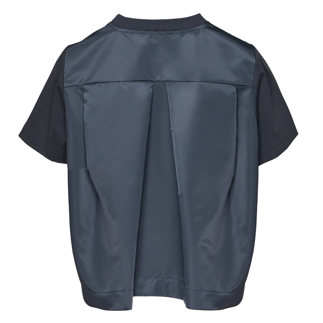 Nylon Twill Mix Cotton Jersey Tee