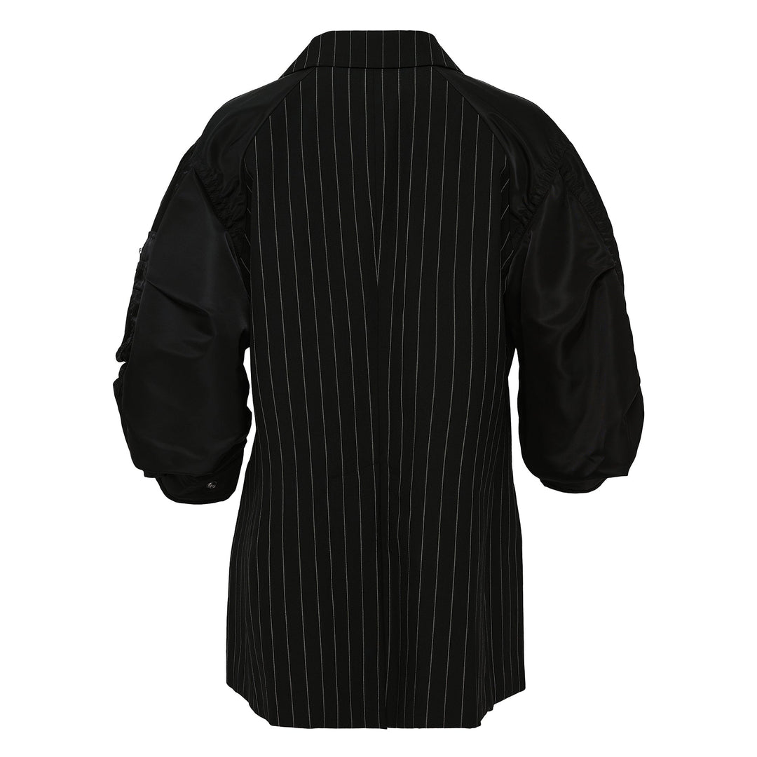 Wool Silk Suiting X Nylon Twil Jacket