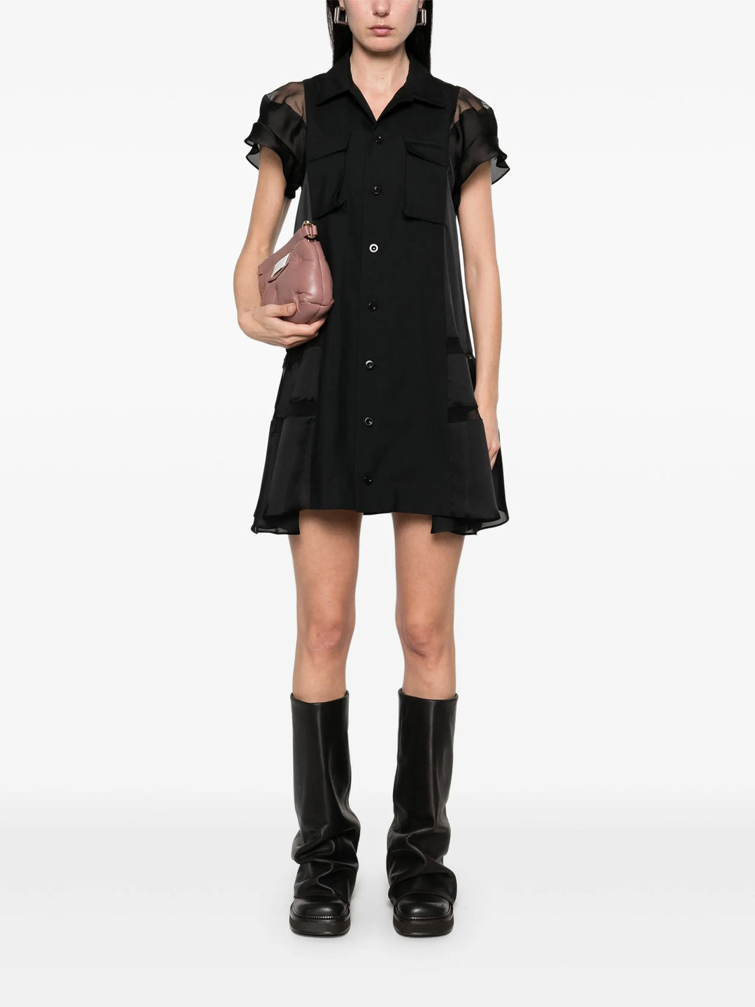 Suiting x Satin Dress