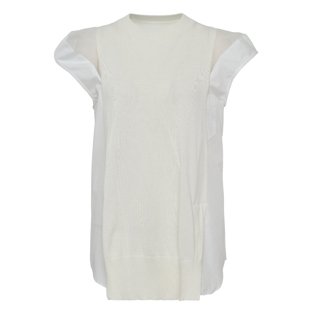 Poplin X Knit Pullover