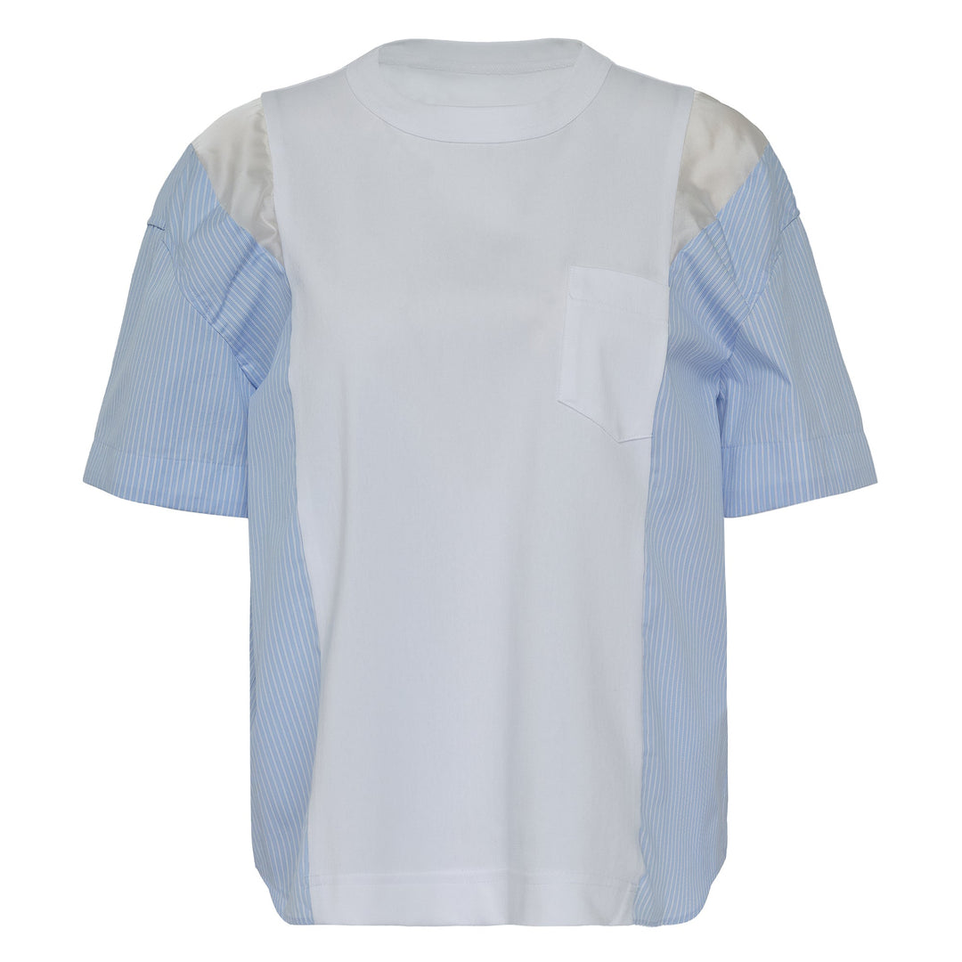 Poplin x Cotton Jersey T-Shirt