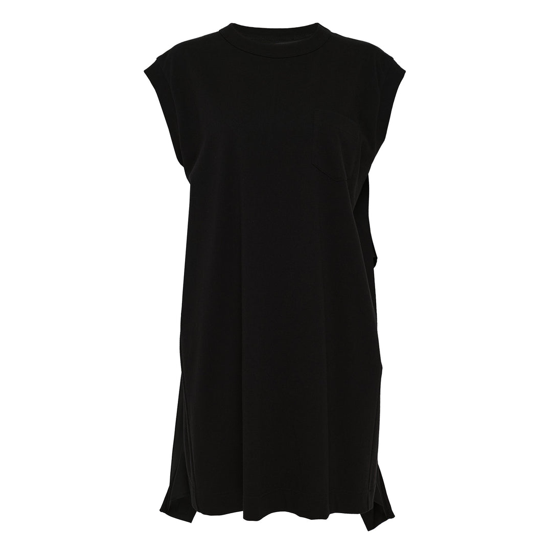 Satin x Cotton Jersey Dress