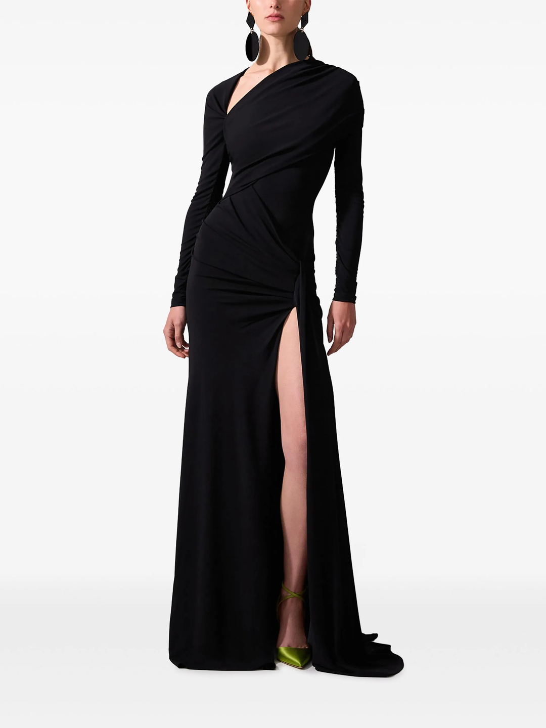 Long Sleeve Draped Gown