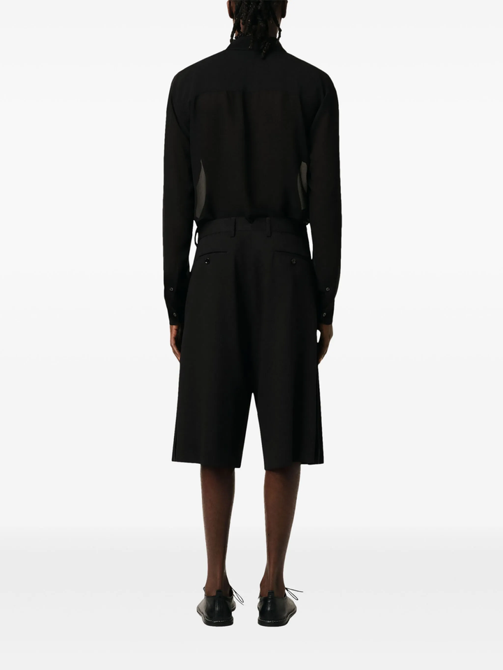 Wool Pleated Bermuda