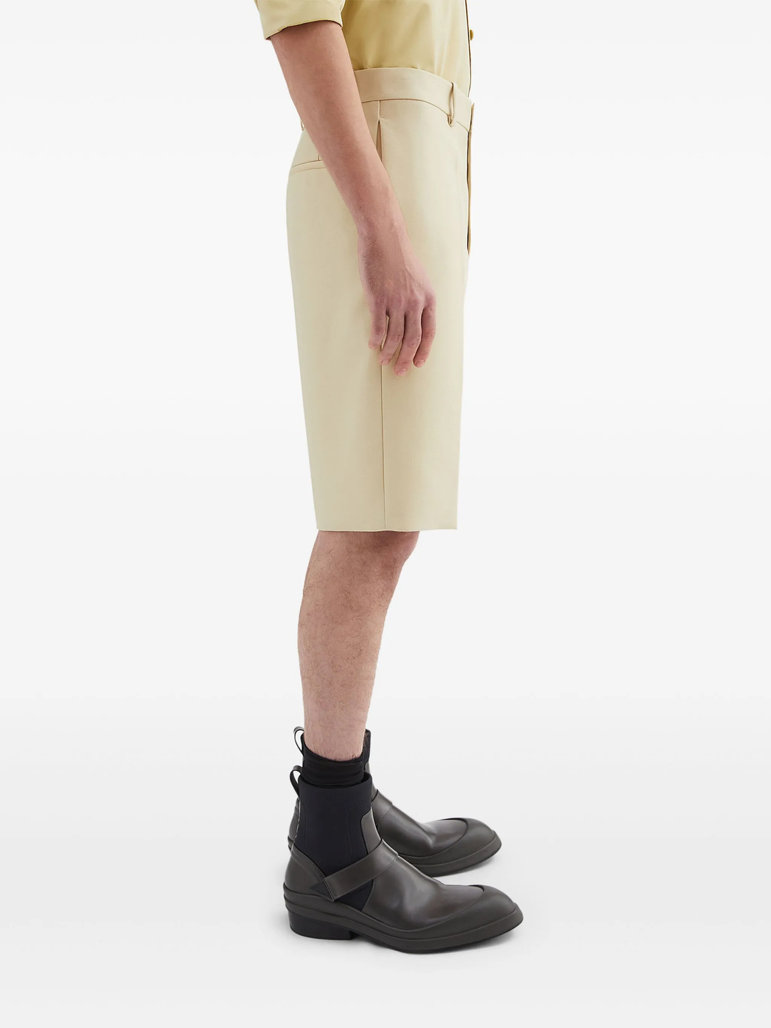 Sharp Wool Canvas Shorts