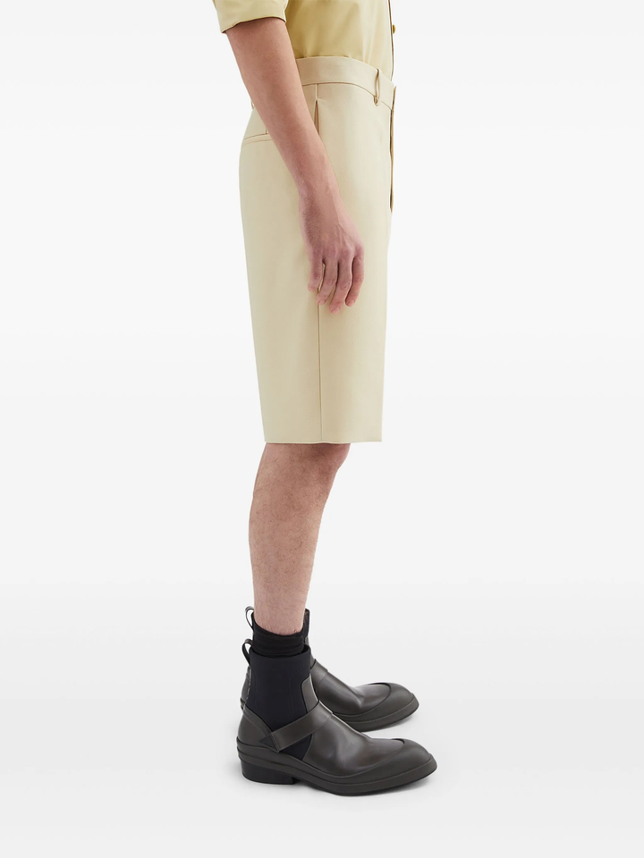 Sharp Wool Canvas Shorts