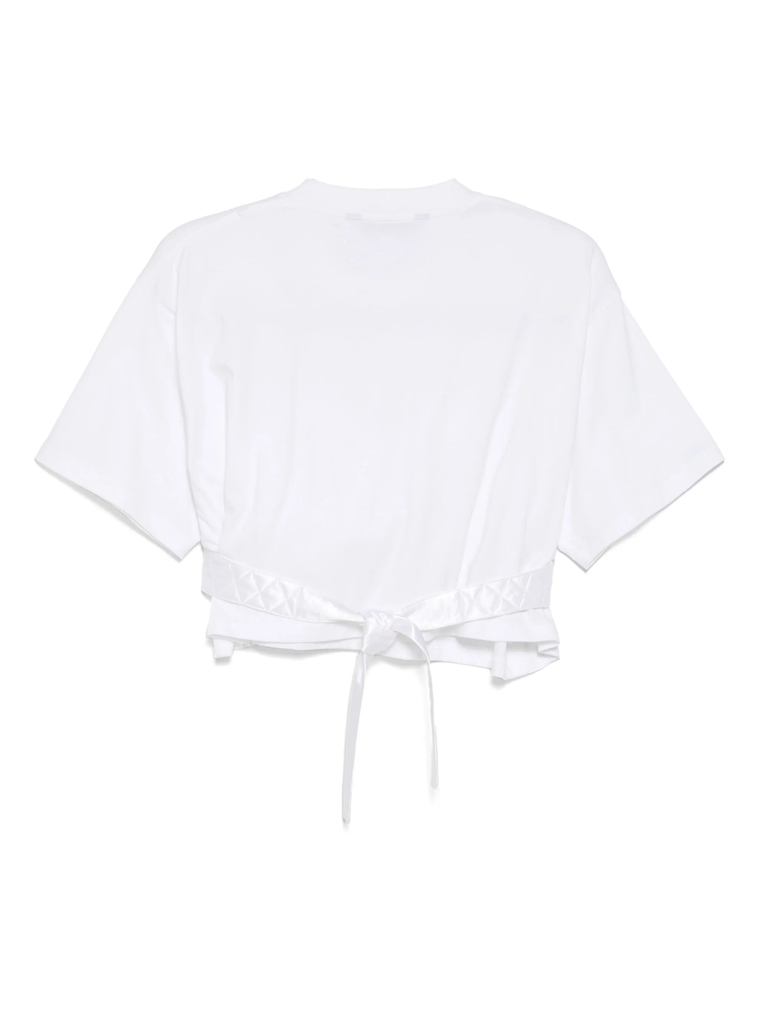 White Bra Point Cropped Top