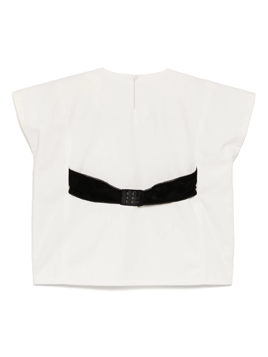 White Bra Point Sleeveless Top