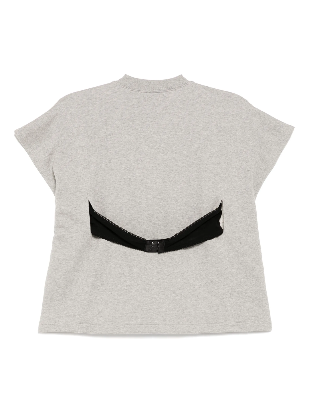 Gray Bra Point Sleeveless Jersey Tee
