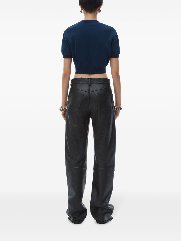 Logo-Embossed Tee In Rib-Knit