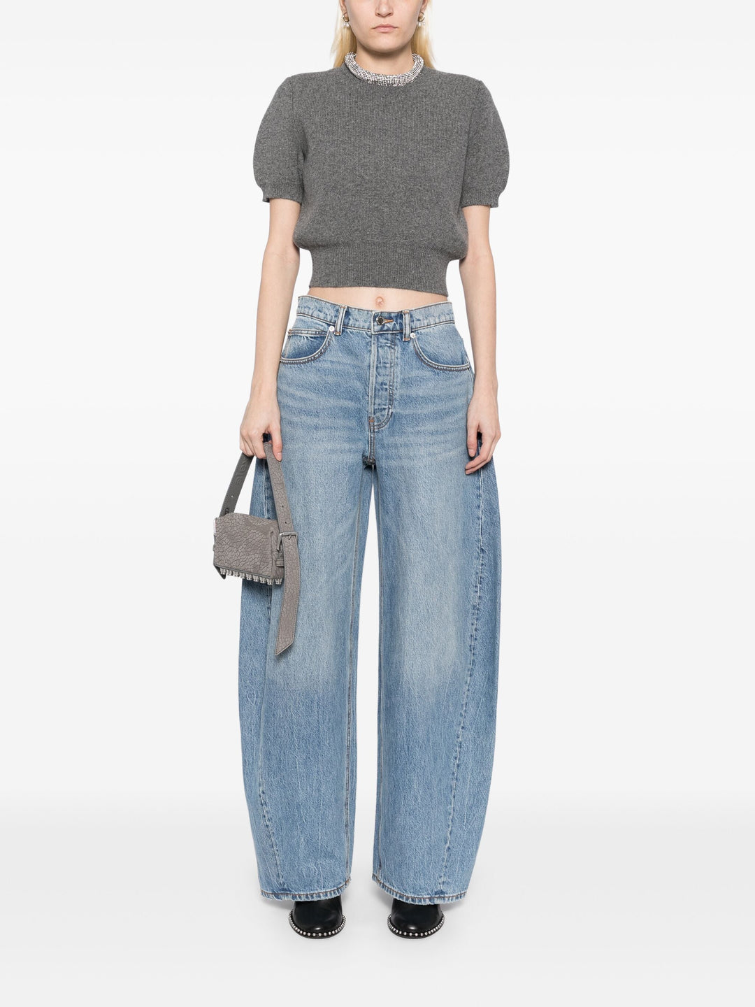 Oversized Rounded Low Rise Loose Fit Jeans