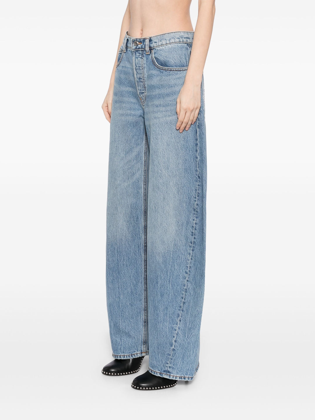 Oversized Rounded Low Rise Loose Fit Jeans