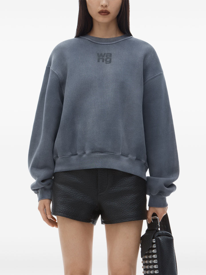 Puff Logo Sweatshirt In Structured Terry