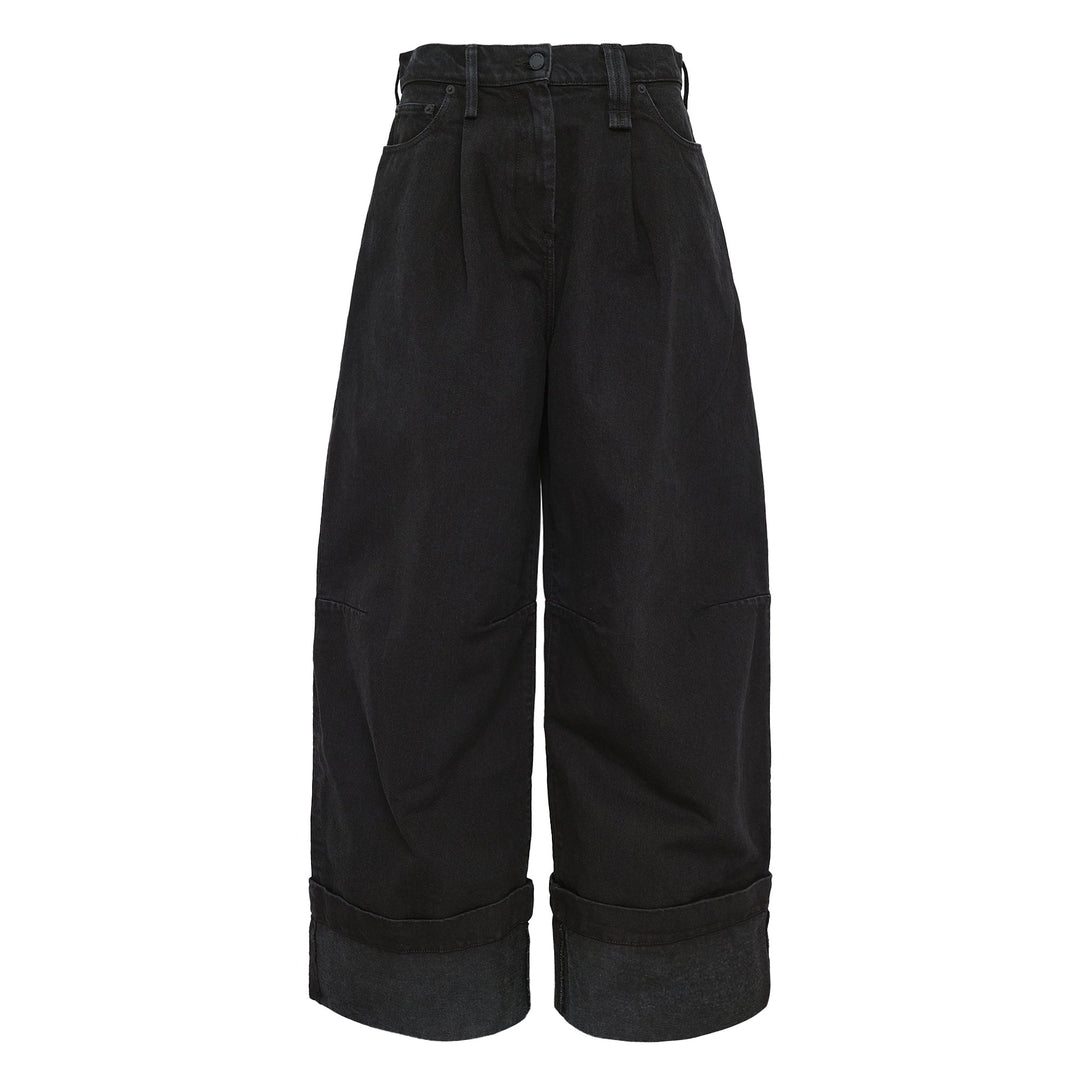 Petite Wide Leg Puddle Jeans