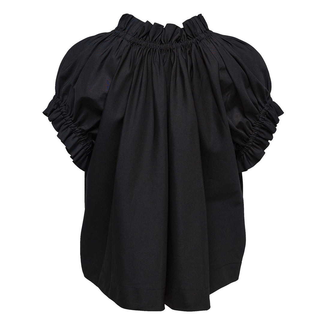 Elasticated Ruffle-Detail Top