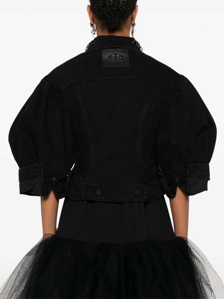 Sculpted Cropped Denim Jacket