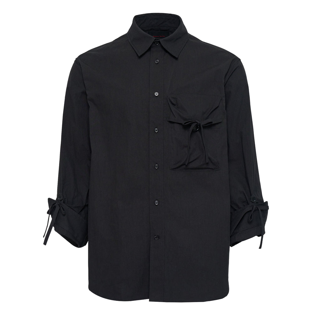Bow Detail Cargo Pocket Workwear Shirt