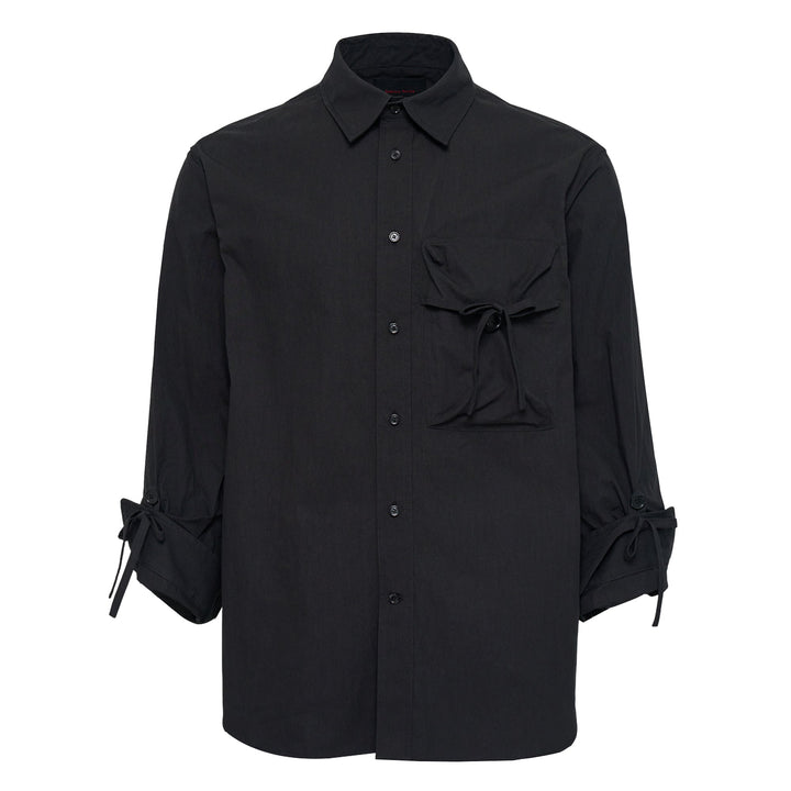 Bow Detail Cargo Pocket Workwear Shirt