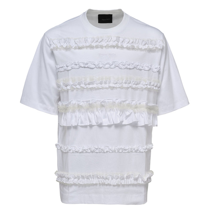 Ruffle Frill Cotton Jersey T-Shirt