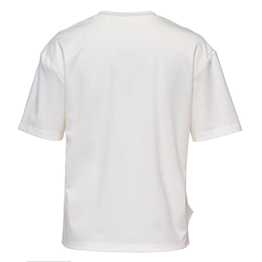 Triacetate Satin Knit Frill Top