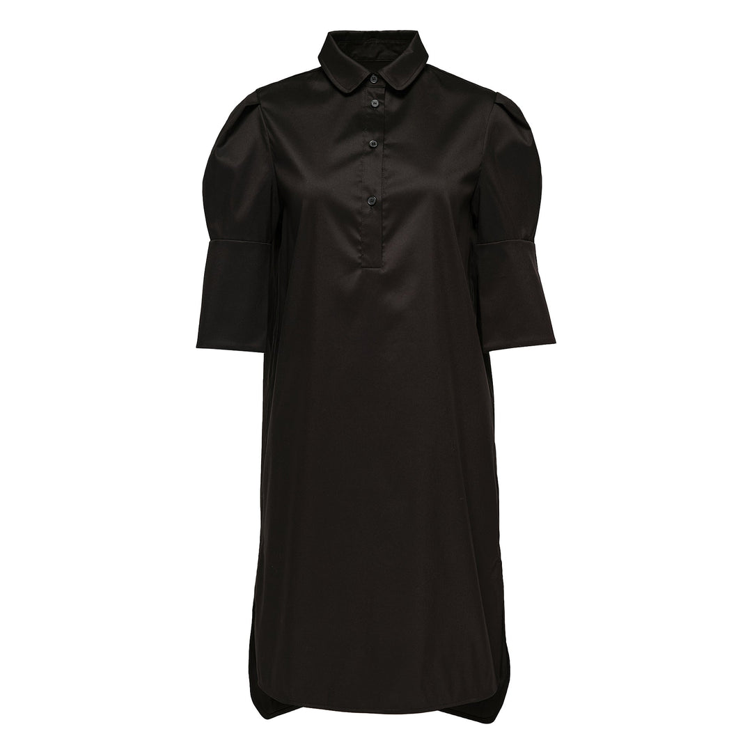 Sheen Cotton Poly Stretch Cuff Dress