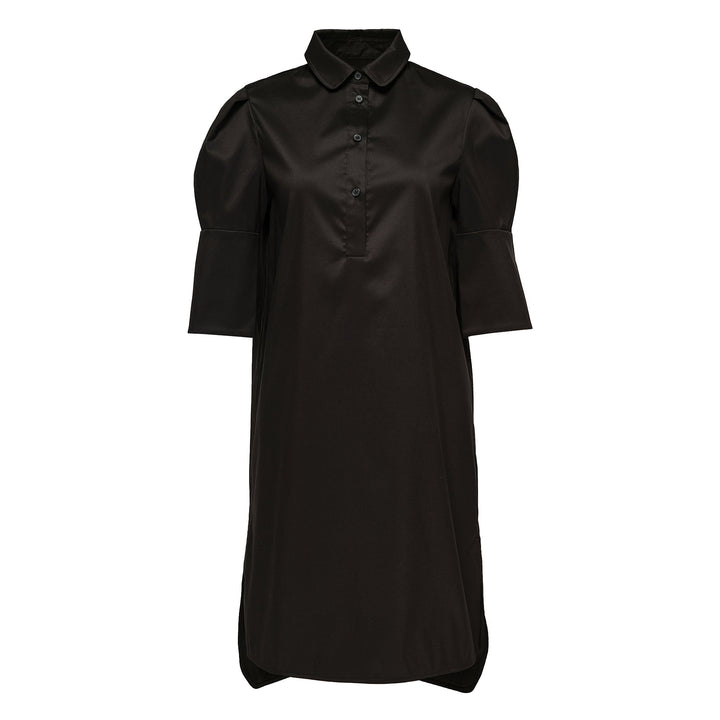 Sheen Cotton Poly Stretch Cuff Dress