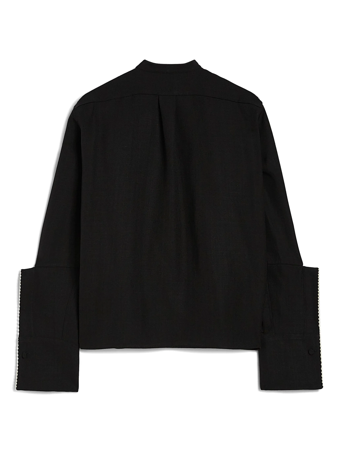 Scallop Embroidered Shirt Plastron